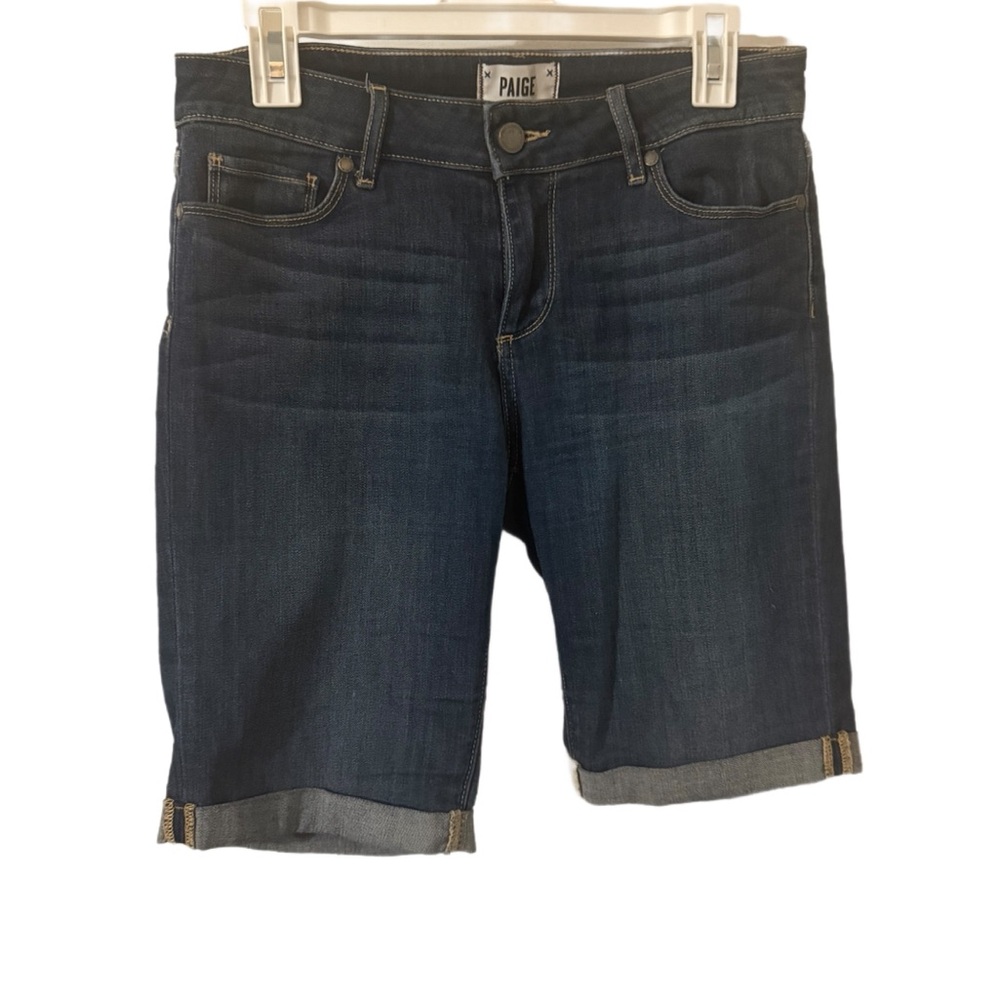 PAIGE Dark Blue Jean Shorts